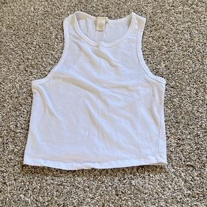 Bozzolo White Crop Tank Top